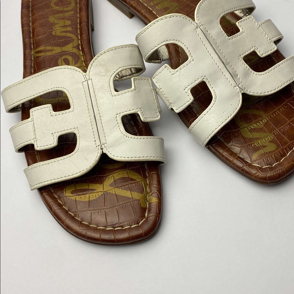 Sam Edelman White Bay Slip on Sandals 9 - Picture 2 of 9